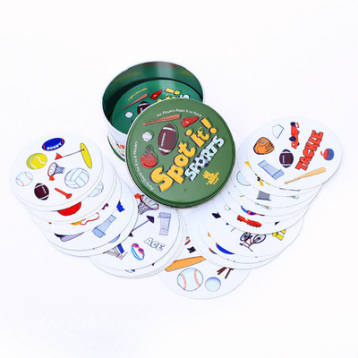 Cartes Flash en papier de cartes d'éducation de mémoire des enfants avec la boîte de couleur