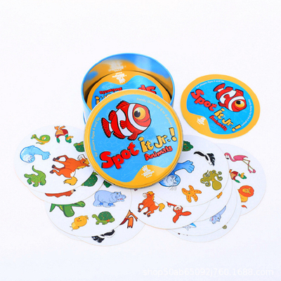 Cartes Flash en papier de cartes d'éducation de mémoire des enfants avec la boîte de couleur
