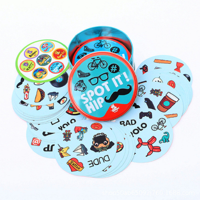 Cartes Flash en papier de cartes d'éducation de mémoire des enfants avec la boîte de couleur