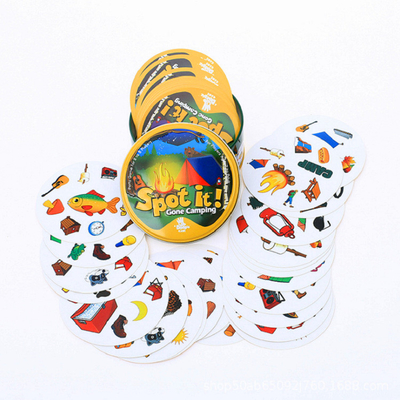 Cartes Flash en papier de cartes d'éducation de mémoire des enfants avec la boîte de couleur