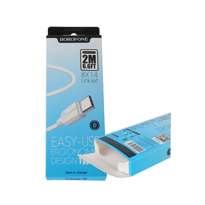 Boîte de câble de charge d'impression personnalisée de boîte de carton pliante de produit électronique