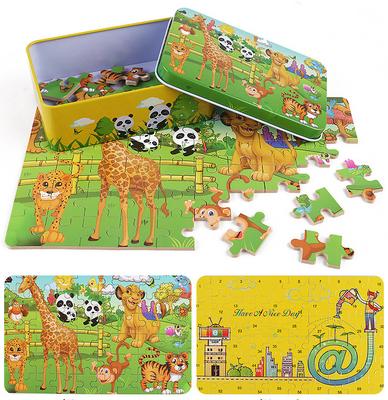 Puzzle fait sur commande écologique en bois 3D de puzzles d'enfants de bande dessinée