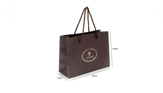 Sacs en papier personnalisés enduits de Matt Sacs en papier à provisions de chocolat brun