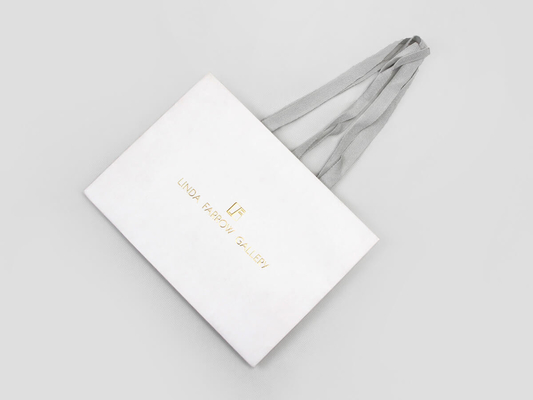Sacs en papier personnalisés blancs Lunettes haut de gamme Shopping Sacs en papier