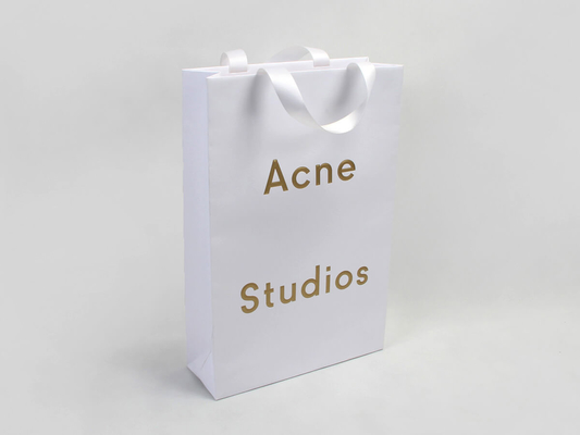 Sacs à provisions de vêtement en papier teint de luxe Sac en papier imprimé lettre