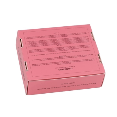 Gloss Matt vernissant le logo d'OEM de boîtes d'emballage de cosmétiques de boîte d'expédition d'annonce rose