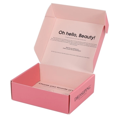 Gloss Matt vernissant le logo d'OEM de boîtes d'emballage de cosmétiques de boîte d'expédition d'annonce rose