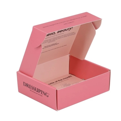 Gloss Matt vernissant le logo d'OEM de boîtes d'emballage de cosmétiques de boîte d'expédition d'annonce rose