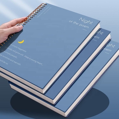 A4 A5 A6 B5 Sujet couverture vierge cahier 128gsm 140gsm épais cahier à spirale