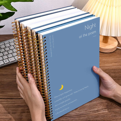 A4 A5 A6 B5 Sujet couverture vierge cahier 128gsm 140gsm épais cahier à spirale