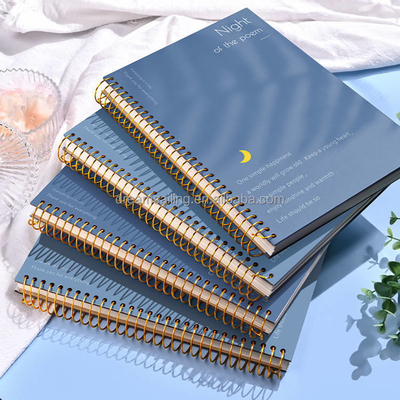 A4 A5 A6 B5 Sujet couverture vierge cahier 128gsm 140gsm épais cahier à spirale