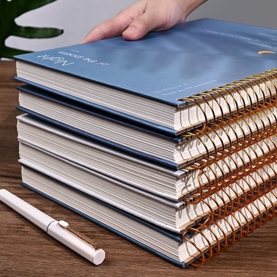 A4 A5 A6 B5 Sujet couverture vierge cahier 128gsm 140gsm épais cahier à spirale