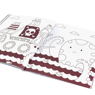 Impression de livre de coloriage de dessin d'impression de livre d'enfants de couverture molle faite sur commande pour des enfants