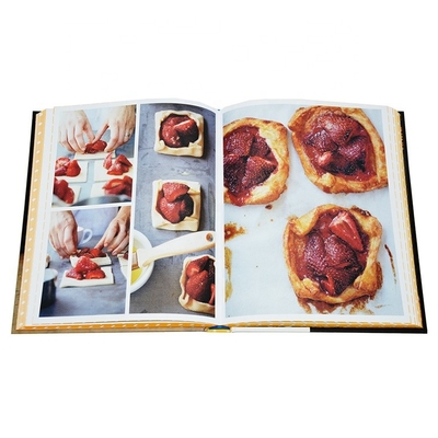 Livre de cuisine de recette de couleur CMJN reliure à couverture souple impression de livre de papier enduit