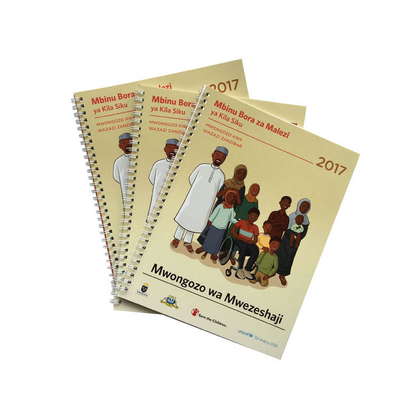 Manuel éducatif à reliure spirale 100gsm 120gsm 140gsm Livre de poche à couverture rigide