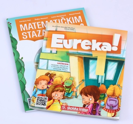 Service d'impression de livre broché en spirale du manuel éducatif 128gsm 140gsm 157gsm