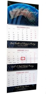 Calendrier gris de bureau de Tableau de carton imprimant des calendriers de mur estampillage chaud