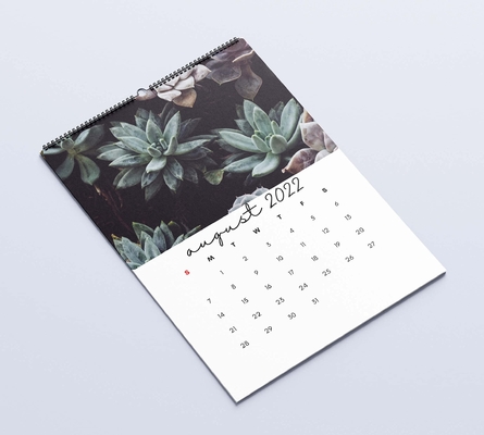 Calendrier mat de bureau de stratification imprimant les calendriers muraux mensuels 600-1000gsm
