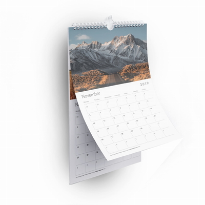 Calendrier mural personnalisé en papier kraft imprimant le calendrier mural personnalisé par cercle fileté
