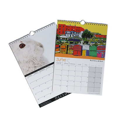 Divers calendrier de papier d'art de la taille C2S imprimant 128gsm 157gsm 190gsm 210gsm