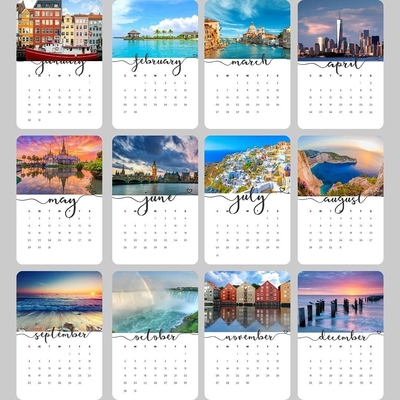 CCNB imprimant le calendrier mensuel de calendrier de bureau de compte à rebours de Noël OEM