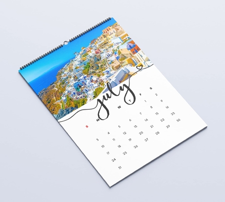 CCNB imprimant le calendrier mensuel de calendrier de bureau de compte à rebours de Noël OEM