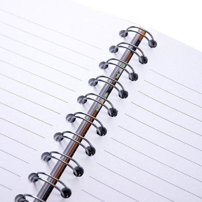 60gsm-400gsm Cahiers à spirale imprimés par coutume Carnet de notes de reliure à fil fixe A5