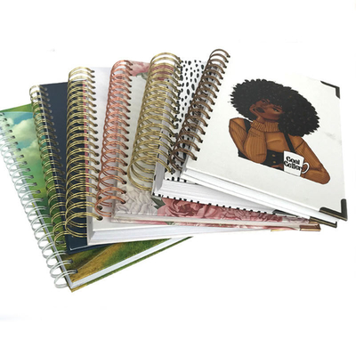 Cahier d'exercices d'impression de cahier à spirale à couverture rigide A6 imprimant l'ODM d'OEM