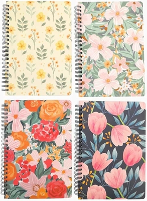 5.5&quot;X8.5'' 6&quot;X9&quot; 8.5&quot;X11&quot; Cahier à spirales Journal d'impression Relié par fil Ligné Sketchbook