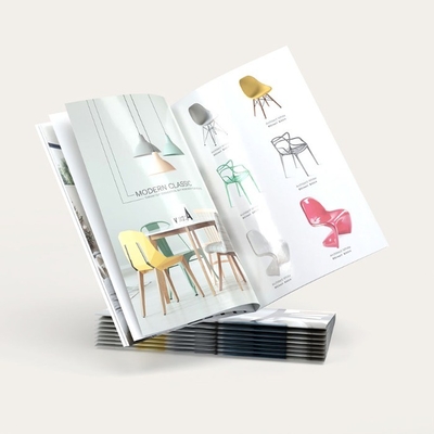Impression de brochure de livret d'impression de magazine de catalogue de taille adaptée aux besoins du client