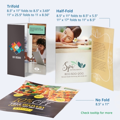 Impression de flyers de brochures recto-verso pliants de conception gratuite Impression de flyers immobiliers