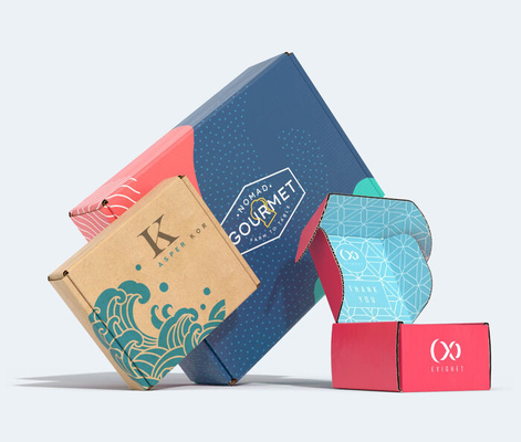 Logo personnalisé de boîte-cadeau de mode de boîte d'expédition d'image de revêtement UV