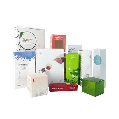 Les boîtes en carton pliables blanches d'OEM repèrent la boîte de papier cosmétique UV