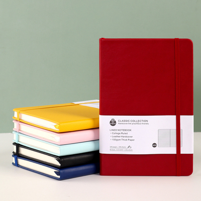 A5 A6 a gravé la couverture de livre faite sur commande imprimant la limite en cuir véritable
