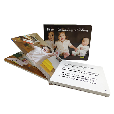 Services d'impression de livres en carton sur mesure pour enfants
