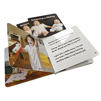 Services d'impression de livres en carton sur mesure pour enfants