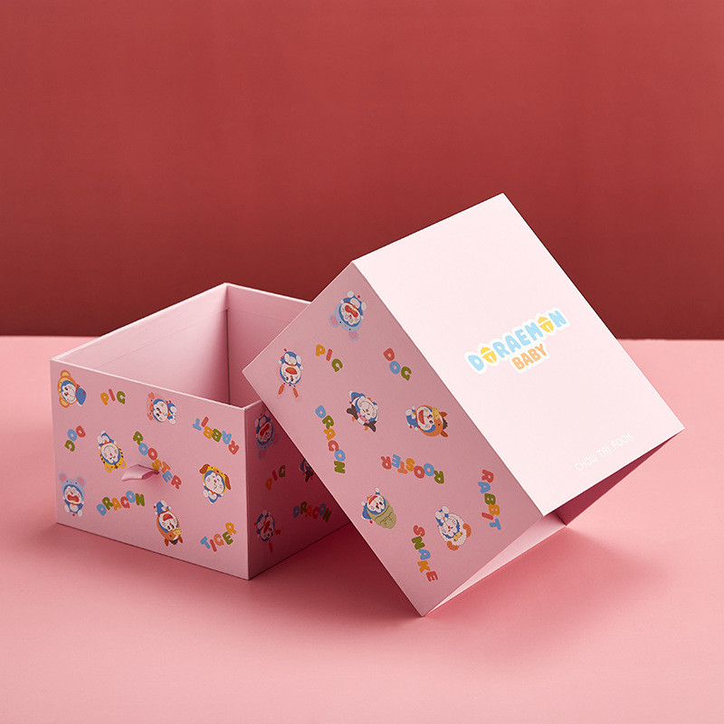 Boîte en carton rigide d'impression faite sur commande d'AI PDF PSD belle boîte en carton de stockage de cadeau