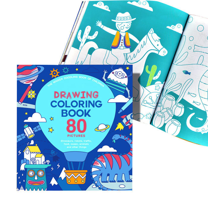 Impression de livre de coloriage de dessin d'impression de livre d'enfants de couverture molle faite sur commande pour des enfants