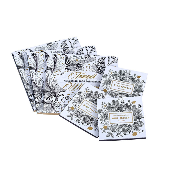 100gsm 120gsm 140gsm Livre à couverture souple Carton d'impression Livres de coloriage pour adultes