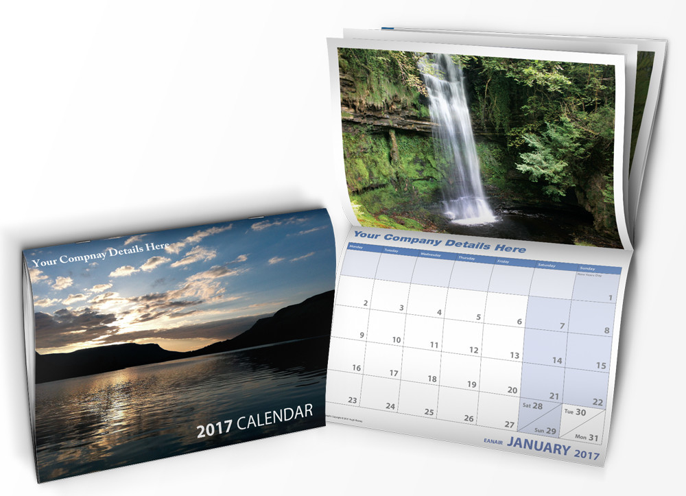 Calendrier mural en papier artisanal couleur CMJN A3 A4 A5 A6 Calendrier de bureau horizontal