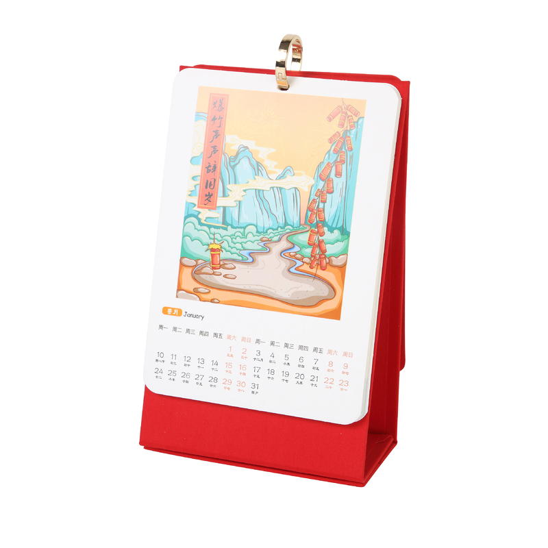 Calendrier de bureau personnalisé pour l'impression 2024 en couleur Pantone